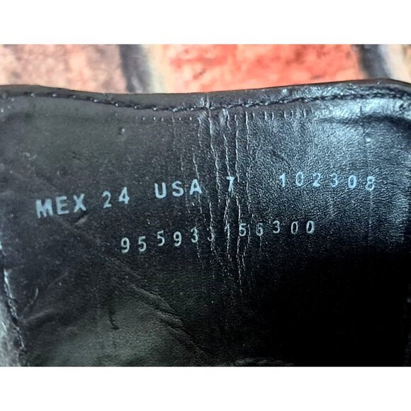 Flexi Boots Womens 7 Bootie Lace Up Side Zip High Block Heel Witchy Goth MINT - Picture 11 of 12